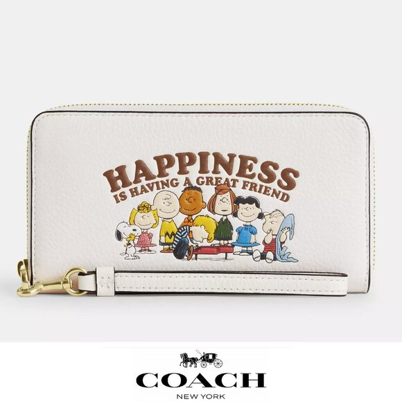 🐶❤️Coach X Peanuts Long Zip Around Wallet - Picture 1 of 8